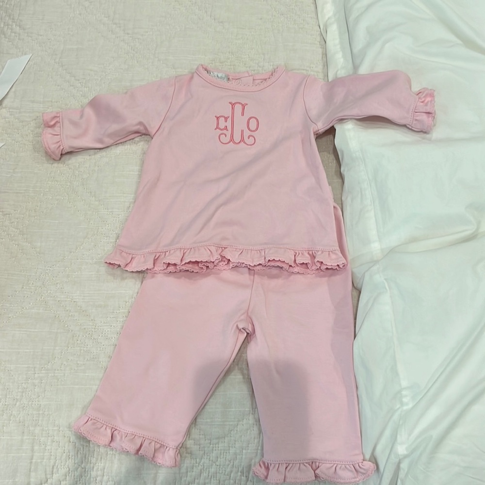 2 piece pink embroidered set CCO